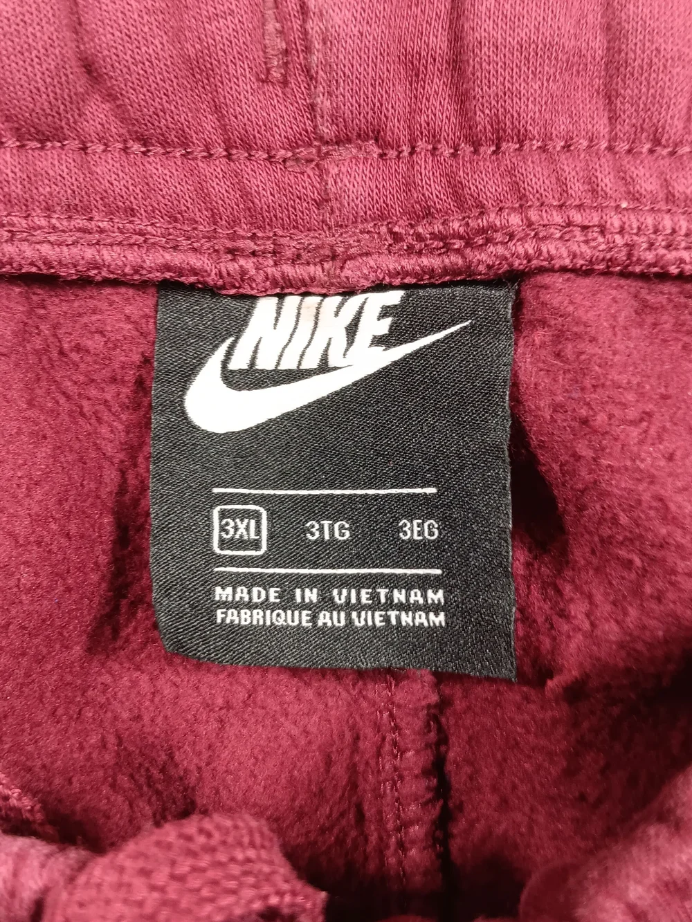 Nike NSW Club Fleece Joggers Mens 3XL Sangria Red Drawstring Gym Athleisure